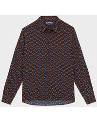 Vilebrequin - Cotton Voile Shirt Micro Ronde Des Tortues - Shirt - Caracal - Orange - Size S - Lyst