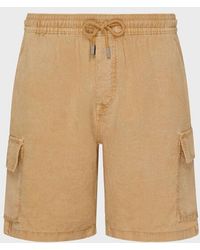 Vilebrequin - Linen Bermuda Shorts Cargo Pockets Natural Dye - Lyst