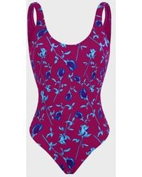Vilebrequin - Low-back Swimsuit One-piece Roses - Swimwear - Fashion - Red - Size Xs - Lyst