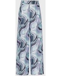Vilebrequin - Wide-Leg Silk Pants Marble - Lyst