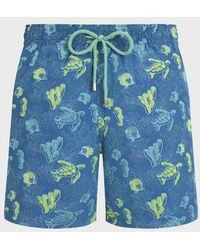 Vilebrequin - Embroidered Swim Shorts Aquatic Life - Lyst