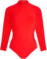 Vilebrequin - Uv Protection One-Piece Rashguard Jacquard Vichy - Lyst