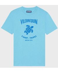 Vilebrequin - Cotton T-Shirt Contrasted Placed Gomy Logo - Lyst