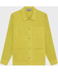 Vilebrequin - Linen Overshirt Solid - Jacket - Corentin - Green - Size S - Lyst
