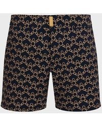 Vilebrequin - Maillot De Bain Court Stretch Ceinture Plate Homme Turtles Chain - Lyst