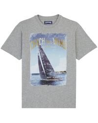 Vilebrequin - T-shirt en coton homme blue sailing boat - portisol - Lyst