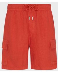 Vilebrequin - Linen Bermuda Shorts Cargo Pockets - Lyst