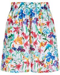 Vilebrequin - Bermuda shorts en viscose femme happy flowers - linou - Lyst
