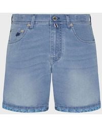 Vilebrequin - Denim Bermuda Shorts Turtles Net - Lyst