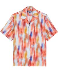 Vilebrequin - Linen Bowling Shirt Ikat Flowers - Lyst