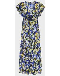 Vilebrequin - Viscose Long Dress Frangipanier Trouble - Lyst