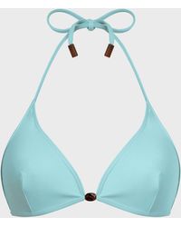 Vilebrequin - Halter Bikini Top Pearl Detail Solid - Lyst