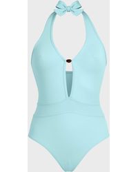 Vilebrequin - Sculpting One-Piece Swimsuit Pearl Detail Solid - Lyst