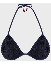 Vilebrequin - Triangle Bikini Top Embroidered Guipure Florale - Lyst