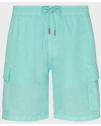 Vilebrequin - Linen Bermuda Shorts Cargo Pockets - Lyst