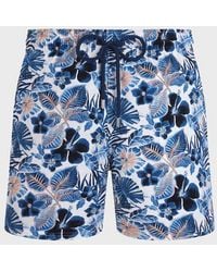 Vilebrequin - Maillot De Bain Court Stretch Homme Island Flowers - Lyst