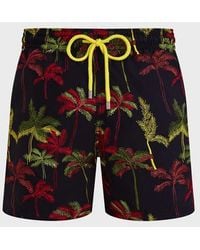 Vilebrequin - Swim Shorts Embroidered Palm Offset - Lyst