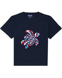 Vilebrequin - T-shirt Aus Bio-baumwolle Mit Aufgestickter Schildkröte Für Jungen - Lyst