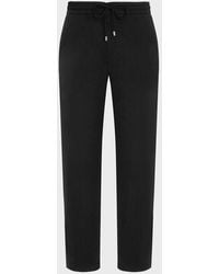 Vilebrequin - Elastic Waist Cotton Satin Pants Solid - Lyst