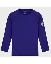 Vilebrequin - Uv Protection Long Sleeves Rashguard Turtle - Rashguard - Regulary - Blue - Size Xs - Lyst