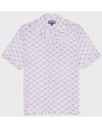 Vilebrequin - Organic Cotton Bowling Shirt Micro Ronde Des Tortues - Shirt - Charli - White - Size M - Lyst