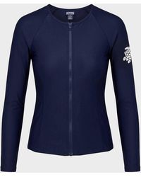 Vilebrequin - Long Sleeve Zipper Rashguard Solid - Rashguard - Flynn-z - Blue - Size Xs - Lyst