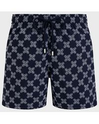 Vilebrequin - Swim Shorts Embroidered Vbq Turtle Monogram - Lyst
