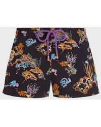 Vilebrequin - Embroidered Stretch Swim Shorts Coral Reef - Lyst