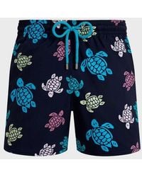 Vilebrequin - Maillot De Bain Court Stretch Homme Ronde Des Tortues Multicolores - Lyst
