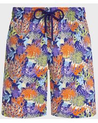 Vilebrequin - Long Stretch Swim Shorts Aquatic Life - Lyst