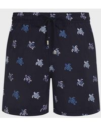 Vilebrequin - Embroidered Swim Shorts Micro Tortues Diagonales - Lyst