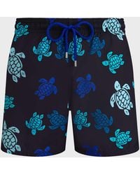 Vilebrequin - Ultra-light And Packable Swim Trunks Tortues Multicolores - Swimwear - Mahina - Black - Size S - Lyst