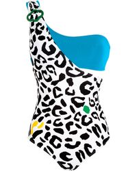Vilebrequin - Asymmetrical One Piece Swimsuit Leopard Bandeau - Lyst