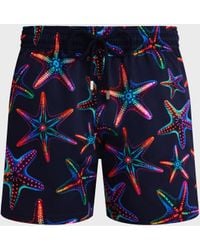 Vilebrequin - Stretch Shorts Swim Trunks Disco Stars - Lyst