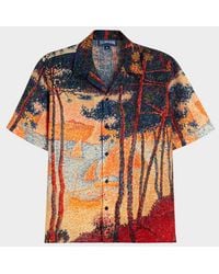 Vilebrequin - Linen Bowling Shirt Voiles De Pin - Lyst