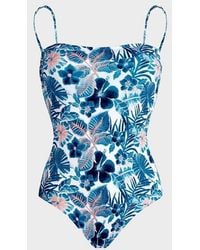 Vilebrequin - Bustier One-Piece Swimsuit Island Flowers - Lyst
