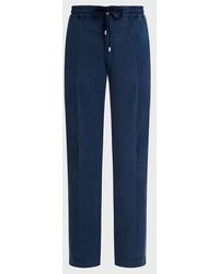 Vilebrequin - Cotton And Elastic Waist Pants Solid - Lyst