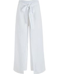 Vilebrequin - Pantaloni donna in lino bianchi - x angelo tarlazzi - pantaloni - lamiss - Lyst