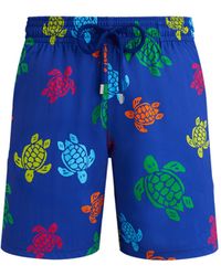 Vilebrequin - Long Stretch Swim Shorts Tortue Multicolore - Lyst