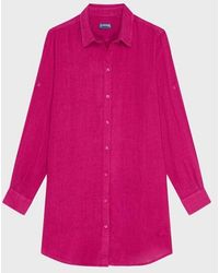 Vilebrequin - Linen Shirt Dress Solid - Lyst