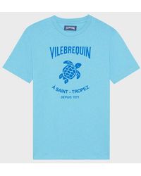 Vilebrequin - Cotton T-Shirt Contrasted Placed Gomy Logo - Lyst