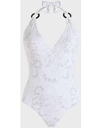 Vilebrequin - Trompe-L'Ail Guipure Print One-Piece Swimsuit - Lyst