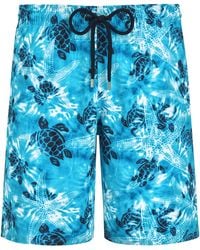 Vilebrequin - Long Swim Trunks Starlettes And Turtles Tie And Dye - Lyst