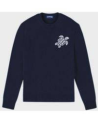 Vilebrequin - Cotton And Cashmere Crewneck Sweater Turtle - Lyst