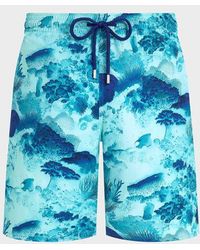 Vilebrequin - Long Stretch Swim Shorts Coral Reef - Lyst
