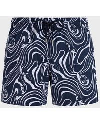 Vilebrequin - Pantaloncini Mare Uomo Corti Elasticizzati Orcas - Lyst