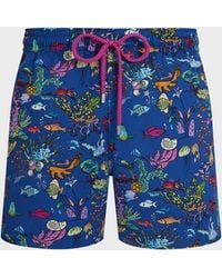 Vilebrequin - Stretch Short Swim Shorts Aquarium - Lyst