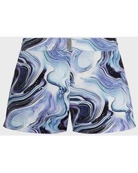 Vilebrequin - Flat Belt Stretch Swim Trunks Marble - Shorty - Ferise - White - Size Xs - Lyst