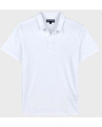 Vilebrequin - Linen Jersey Polo Solid - Polo - Pyramid - White - Size Xs - Lyst