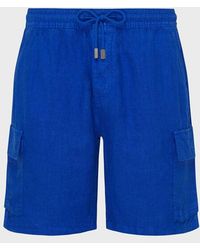 Vilebrequin - Linen Bermuda Shorts Solid - Lyst